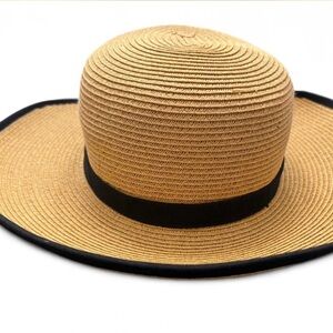 Capelli Elegant Tan Sun Hat with Black Band